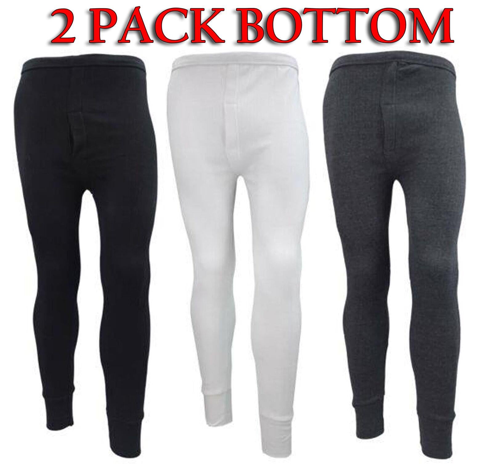 2 Pack Mens Long Johns Thermal Trousers 5poundstuff